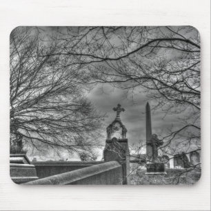 eerie graveyard mouse mat