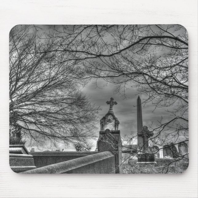 eerie graveyard mouse mat (Front)