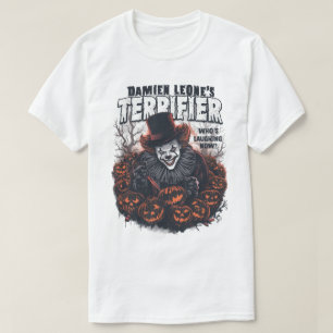 Eerie Halloween Horror Clown Illustration Print T-Shirt