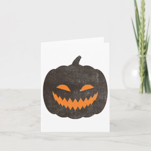 Eerie Halloween Jack-o-lantern Pumpkin  Card