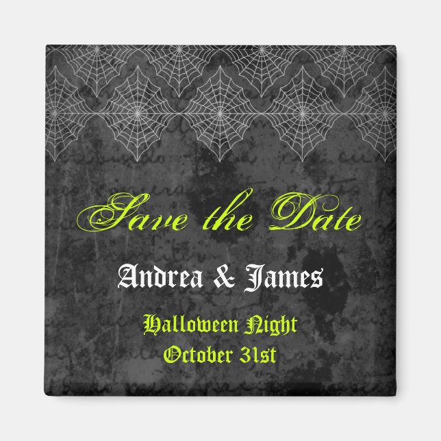 Eerie Halloween Wedding Save the Date Magnet (Front)