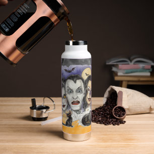 Eerie Laughing Masks, Black Cat Watches  Water Bottle