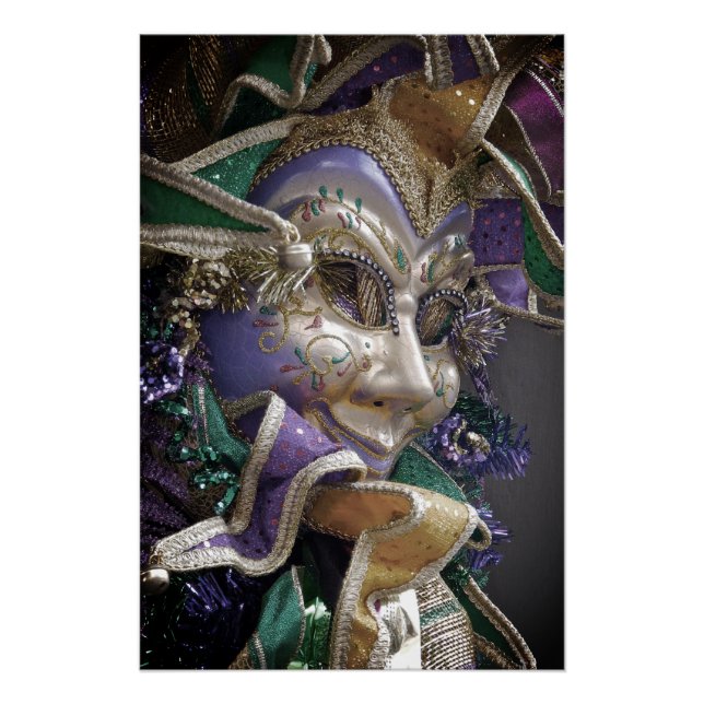 Eerie Mardi Gras Mask Poster (Front)