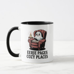 Eerie Pages Cosy Places - cosy ghost book Mug