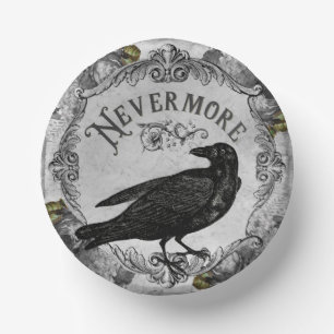 Eerie Raven Halloween Party Horror Paper Plate