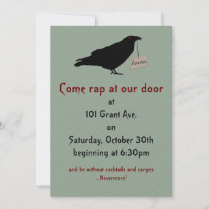 Eerie Raven Halloween Party Invitation