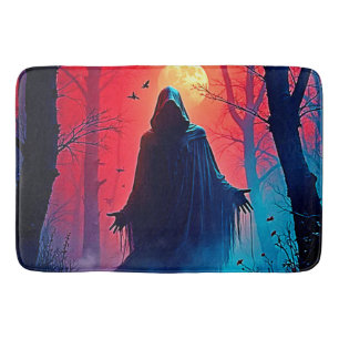 Eerie Shadow in Crimson Woods Design Bath Mat