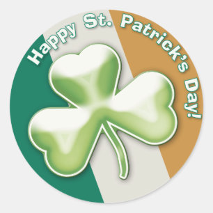 Eerie shamrock: Happy St. Patrick's Day! - Sticker