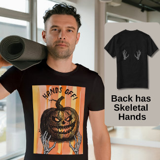 Eerie Skeletal Hands And Sinister Jack-o-lantern T-Shirt