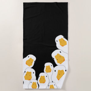 Eerie Surveillance: Geese Monitoring from Space Beach Towel