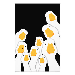 Eerie Surveillance: Geese Monitoring from Space Photo Print