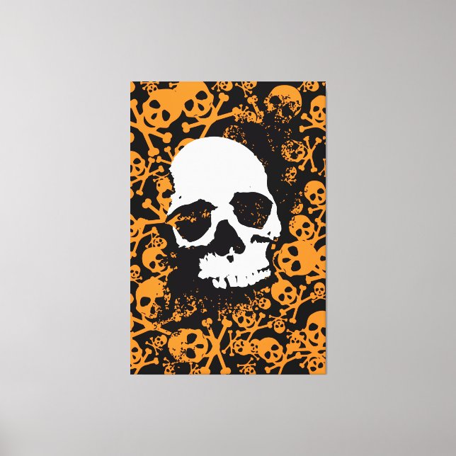 Eerie Symmetry: A Vibrant Array of Colourful Human Canvas Print (Front)