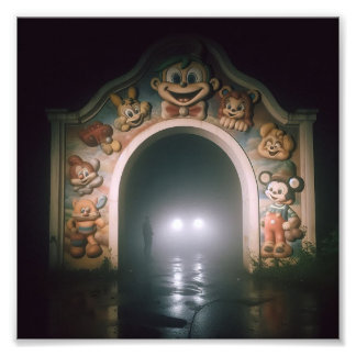 Eerie Theme Park Surreal Dreamcore Aesthetic Photo Print