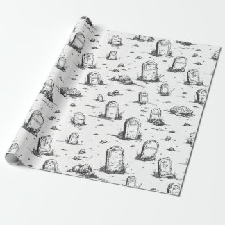 Eerie Tombstone Wrapping Paper