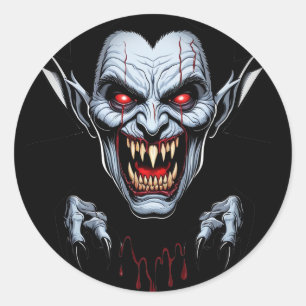 Eerie Vampire Face Sticker
