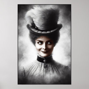 Eerie Victorian Era Portrait Art Poster