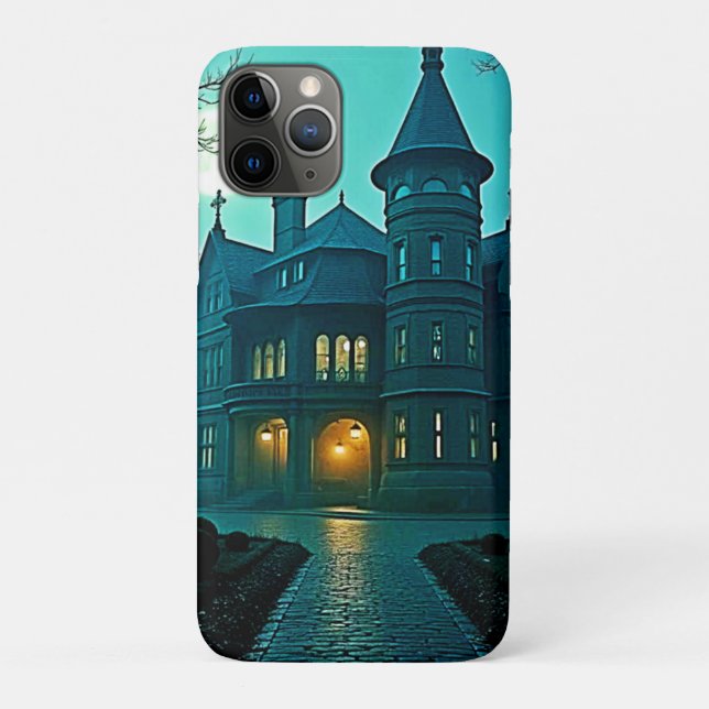 Eerie Victorian Mansion Moonlight Case-Mate iPhone Case (Back)