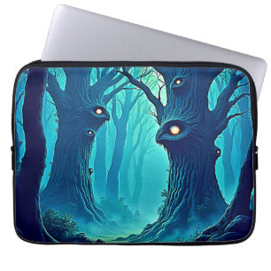 Eerie Woodland Eyes Laptop Sleeve