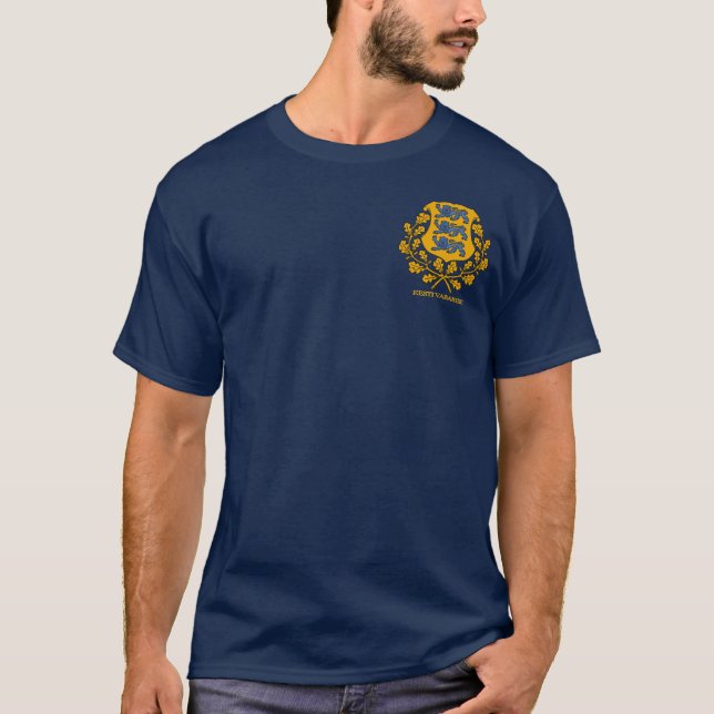 Eesti (Estonia) Flag & COA T-Shirt (Front)