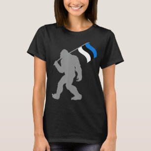 Eesti or Estonian Flag on Estonia Flag T-Shirt