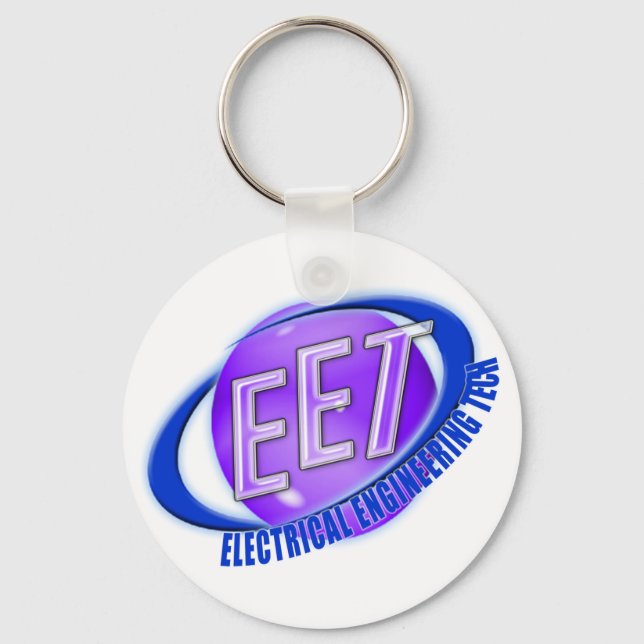 EET ORB SWOOSH LOGO ELECTRICAL ENGINEERING TECH KEY RING (Front)