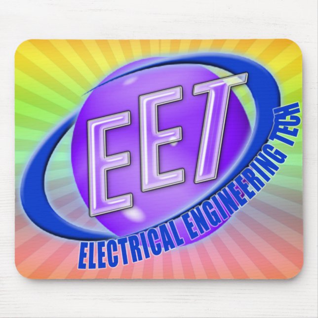 EET ORB SWOOSH LOGO ELECTRICAL ENGINEERING TECH MOUSE MAT (Front)