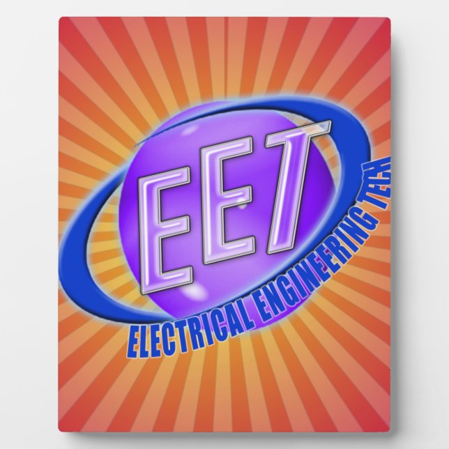 EET ORB SWOOSH LOGO ELECTRICAL ENGINEERING TECH PLAQUE (Front)
