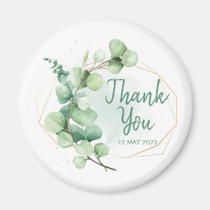 Eeucalyptus event aesthetic green bridal shower magnet