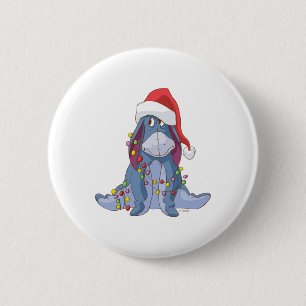 Eeyore Santa Claus  6 Cm Round Badge