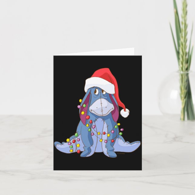 Eeyore Santa Claus  Card (Front)