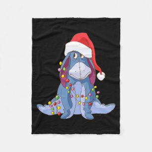 Eeyore Santa Claus Fleece Blanket