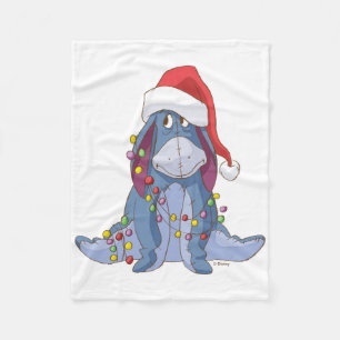 Eeyore Santa Claus  Fleece Blanket