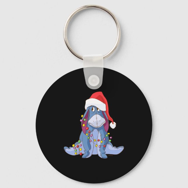 Eeyore Santa Claus  Key Ring (Front)