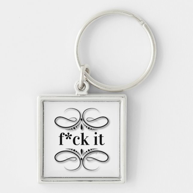 Eff It (cursing) Butterfly Scroll Key Ring (Front)