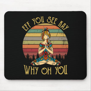 Eff You See Kay Why Oh You Vintage Tattooed Girl Y Mouse Mat