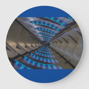 Effect Droste Of Plate Of Gas Lit on wall clock