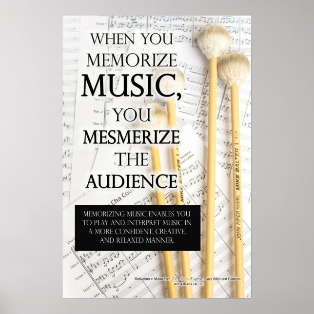 Effect Music Memorisation - Music Quotes Poster (Front)