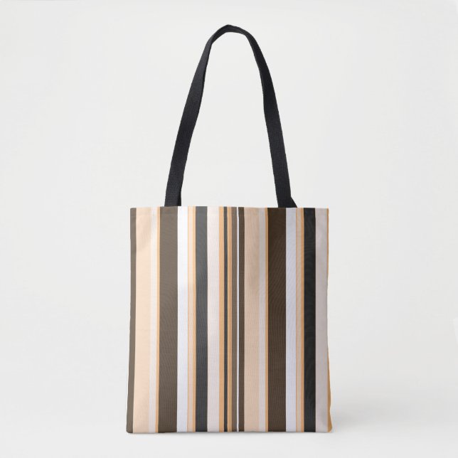 Effective Contemporary Vertical Stripes Tote Bag (Front)