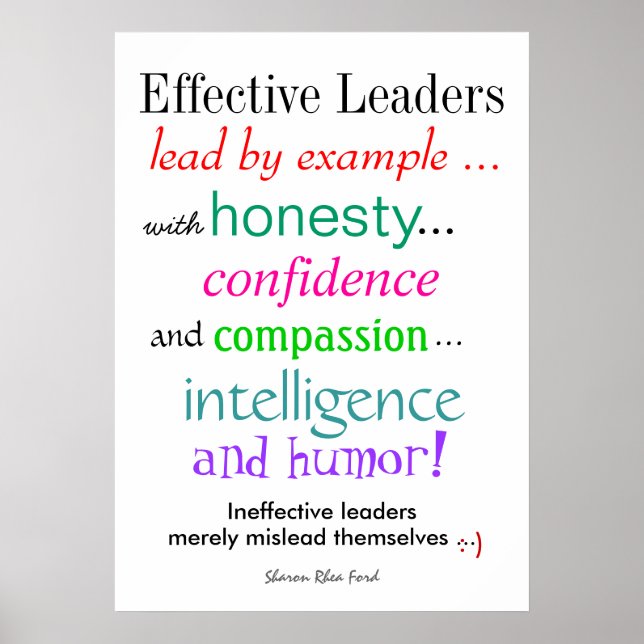 Effective Leaders Poster - Humour (Front)