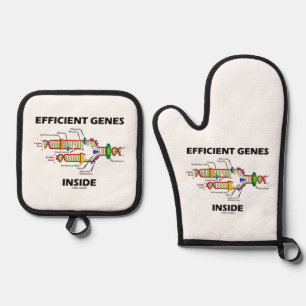 Efficient Genes Inside DNA Replication Humour Oven Mitt & Pot Holder Set