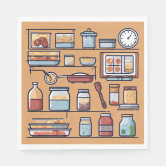 Efficient Meal Prep Organised Kitchen Paper Napkin