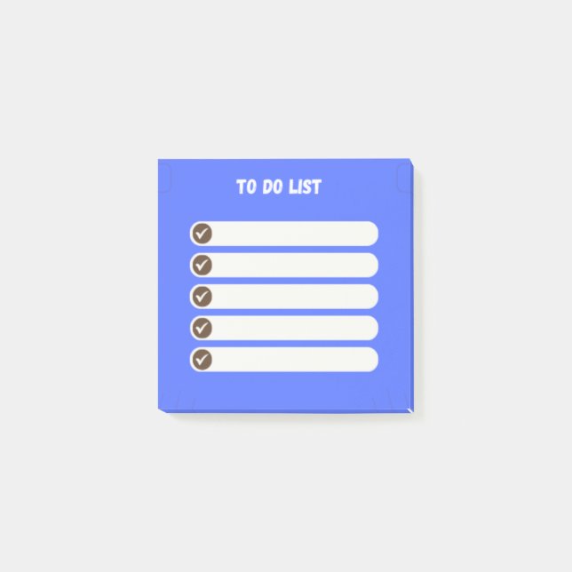 Efficient To-Do List Post-It Notes (Blue) (Front)