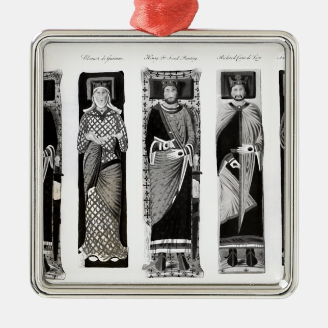 Effigies of Henry II  Eleanor of Aquitaine Metal Tree Decoration (Front)