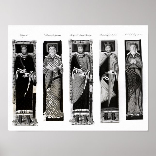 Effigies of Henry II  Eleanor of Aquitaine Poster (Front)