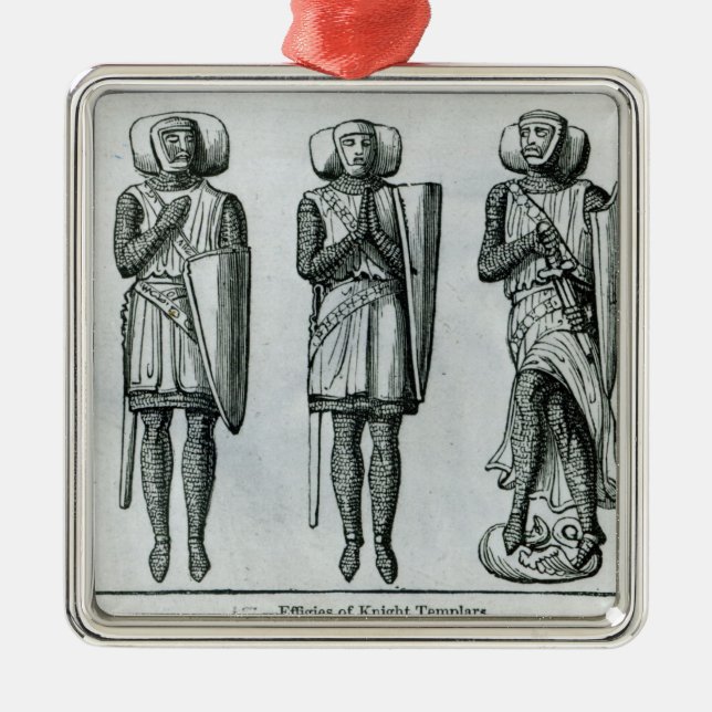 Effigies of Knight Templars Metal Tree Decoration (Front)
