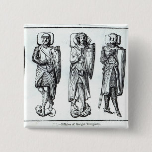Effigies of Knights Templars 15 Cm Square Badge