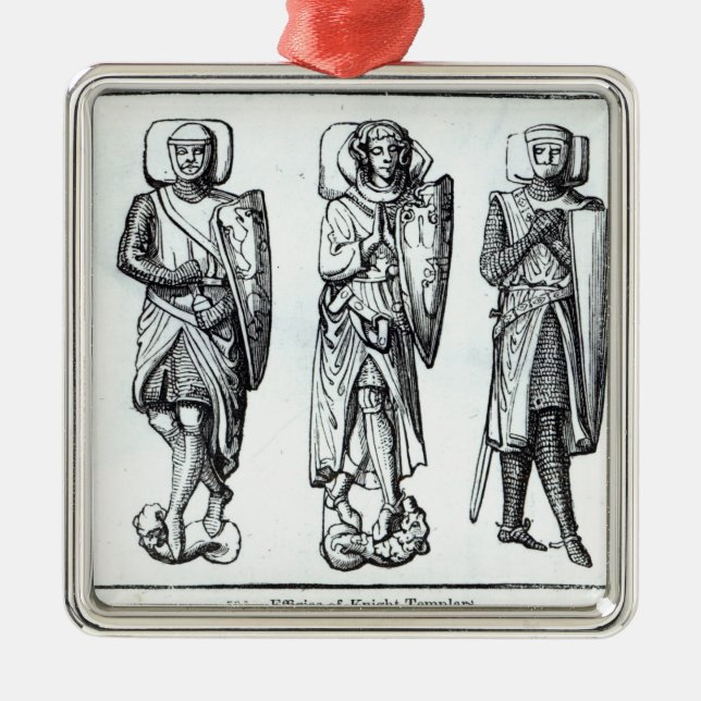 Effigies of Knights Templars Metal Tree Decoration (Front)