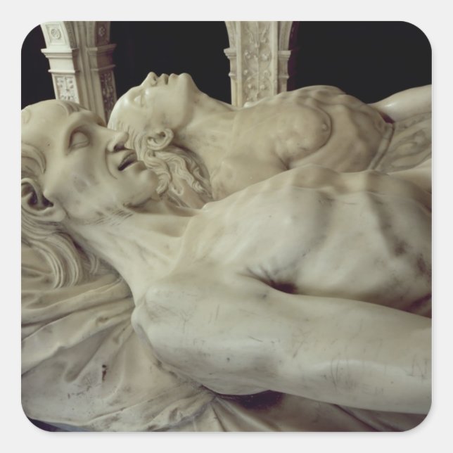 Effigies of Louis XII  and Anne of Brittany Square Sticker (Front)