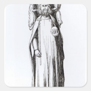 Effigy of Edward II from Gloucester Cathedral Square Sticker