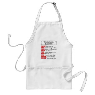Effin Grammar Lesson Humor They're Their There Standard Apron